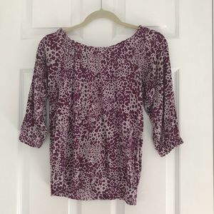 Loft Purple Spot Top